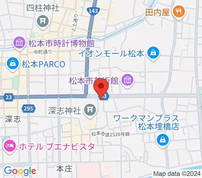 まつもと市民芸術館の地図