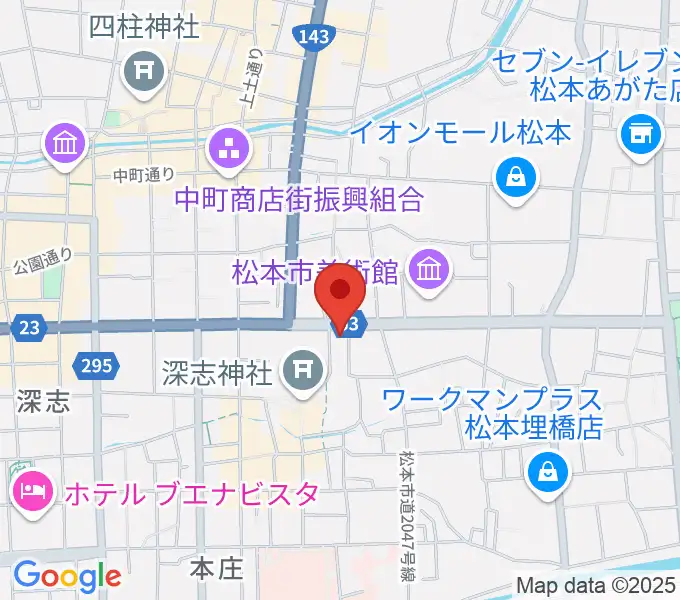 まつもと市民芸術館の地図