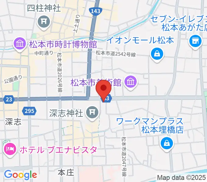 まつもと市民芸術館の地図