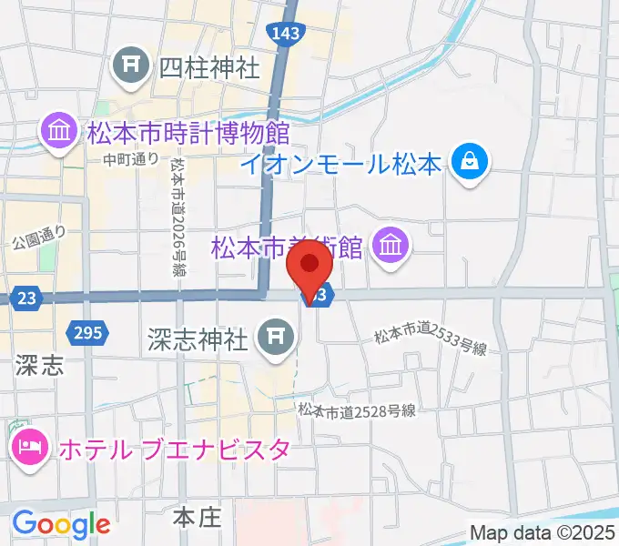 まつもと市民芸術館の地図