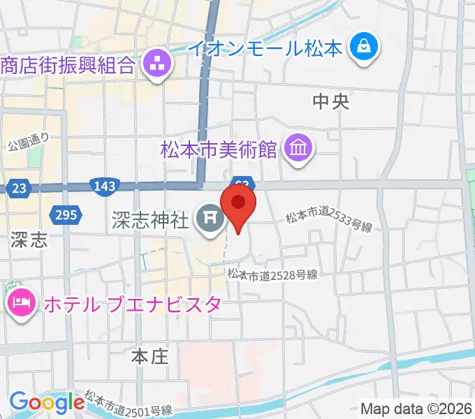 まつもと市民芸術館の地図