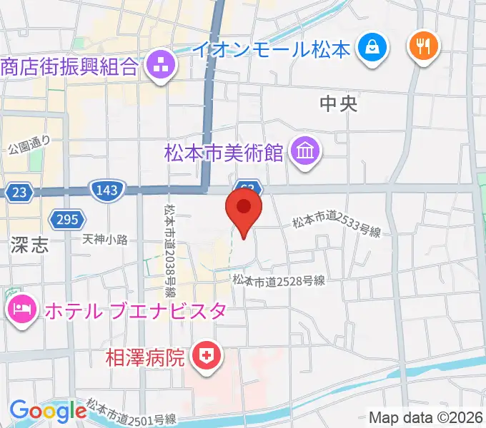 まつもと市民芸術館の地図