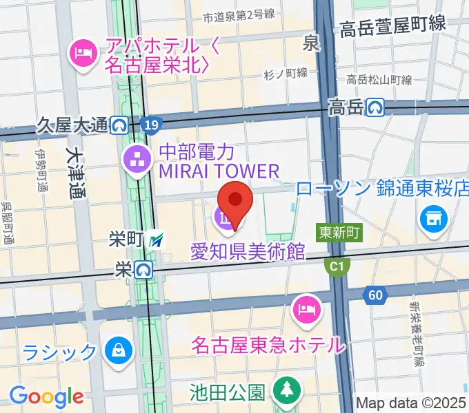 愛知県芸術劇場の地図