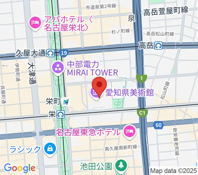 愛知県芸術劇場の地図