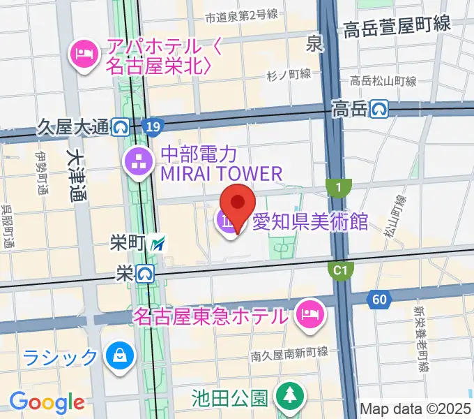 愛知県芸術劇場の地図