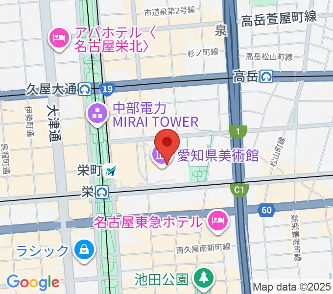 愛知県芸術劇場の地図