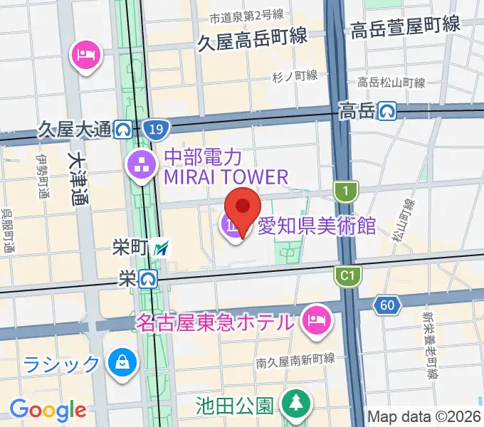 愛知県芸術劇場の地図