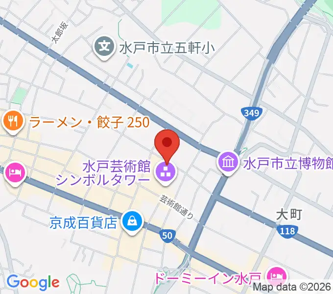 水戸芸術館の地図