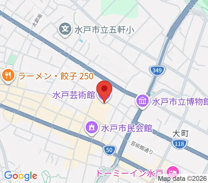 水戸芸術館の地図