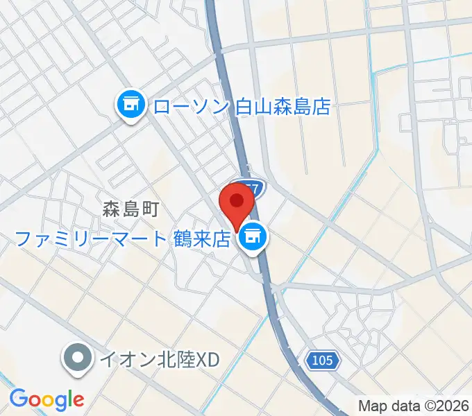 にった音楽教室の地図