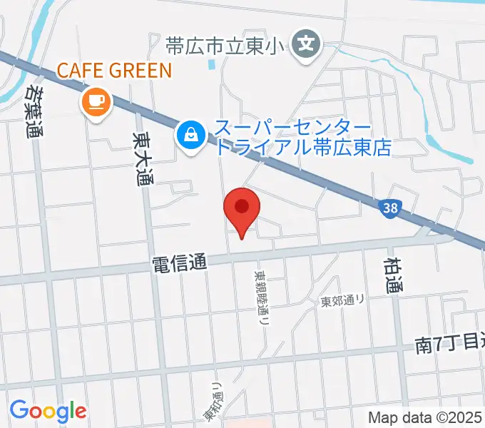 帯広メガストーンの地図