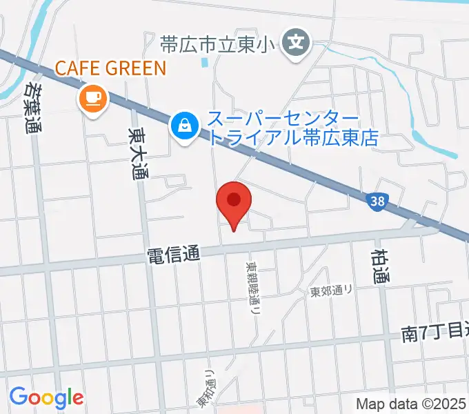 帯広メガストーンの地図