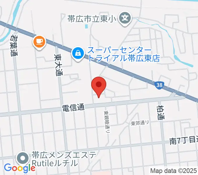 帯広メガストーンの地図