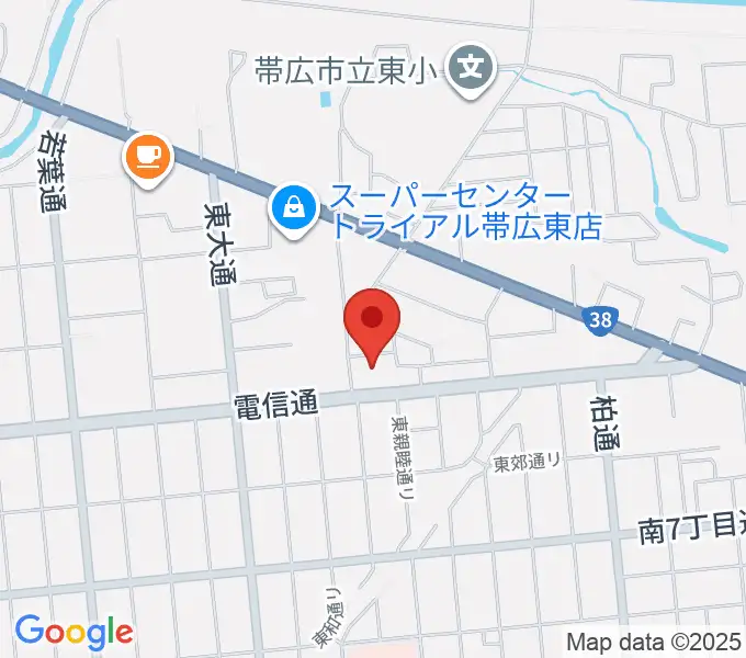 帯広メガストーンの地図