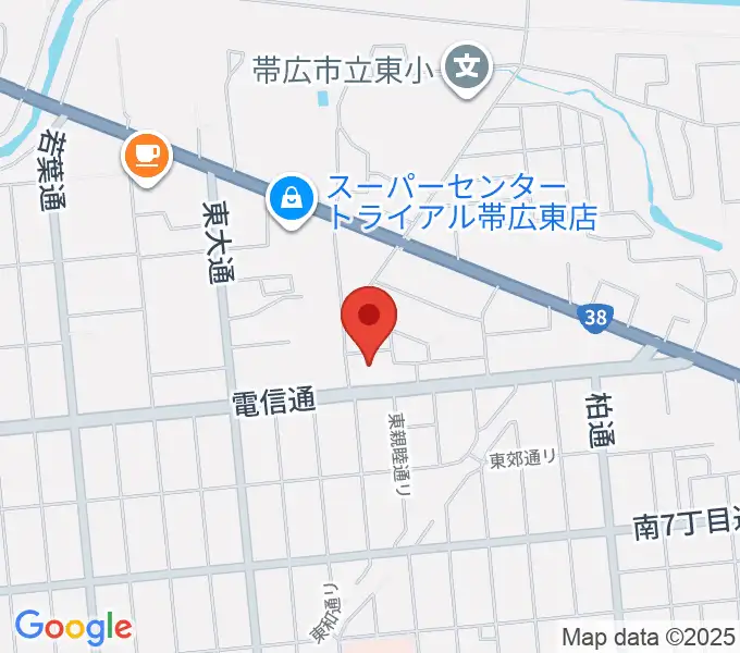 帯広メガストーンの地図