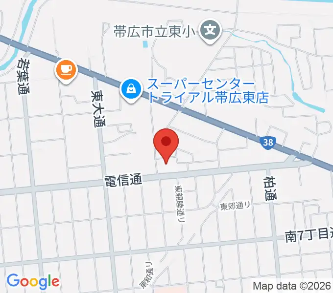 帯広メガストーンの地図