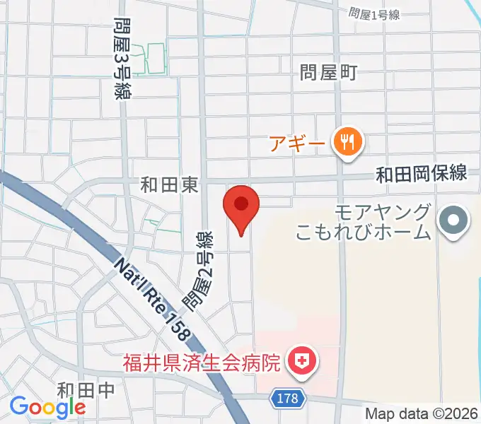 ふくい子どものための音楽教室の地図