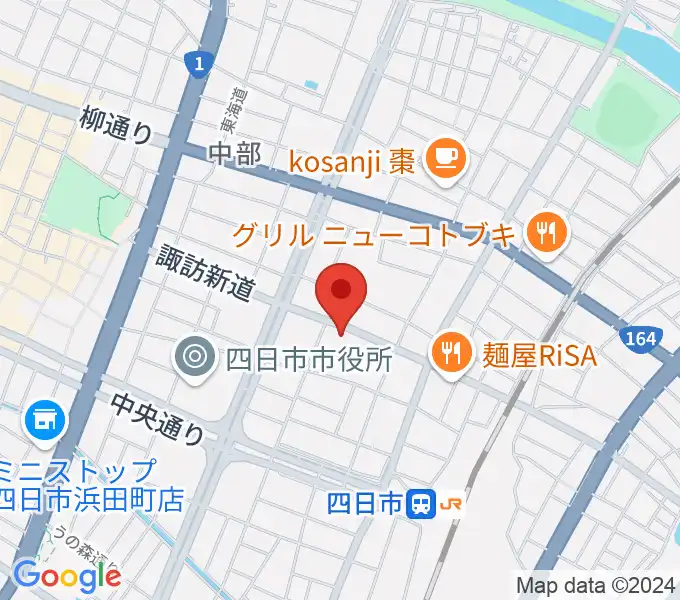 石田ピアノ教室の地図