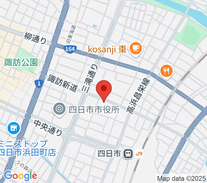 石田ピアノ教室の地図