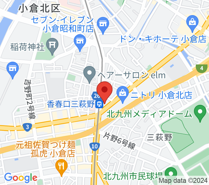 篠崎ミュージックアカデミー北九州校の場所