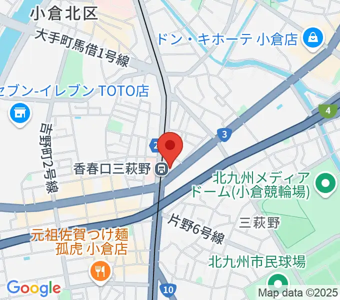 篠崎ミュージックアカデミー北九州校の地図