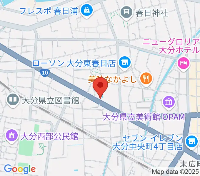 平和楽器の地図