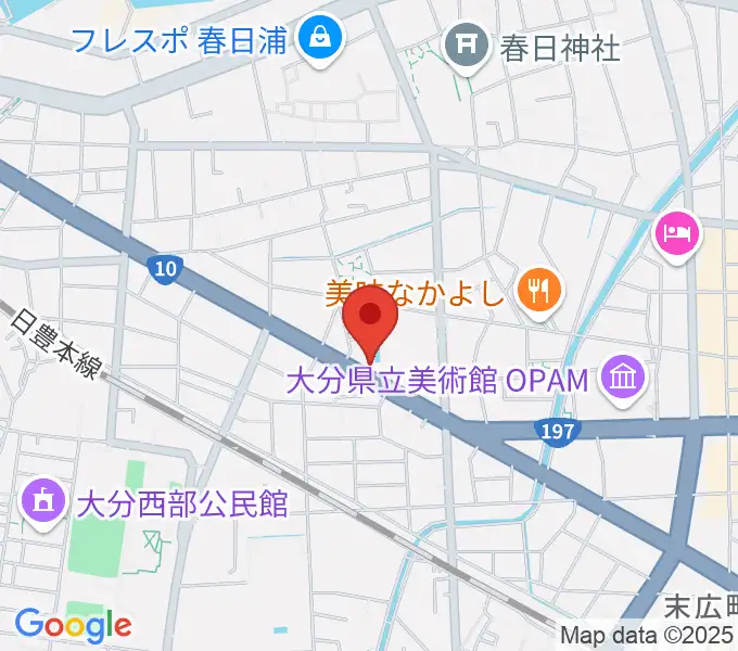 平和楽器の地図