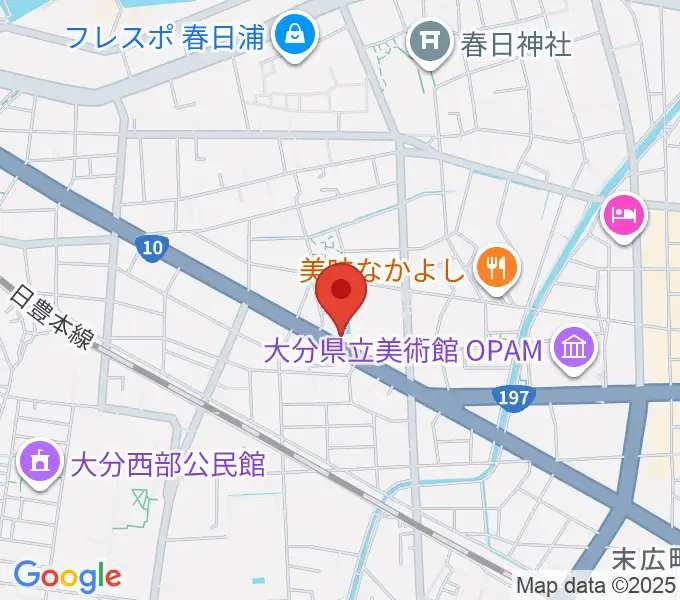 平和楽器の地図