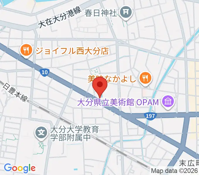 平和楽器の地図