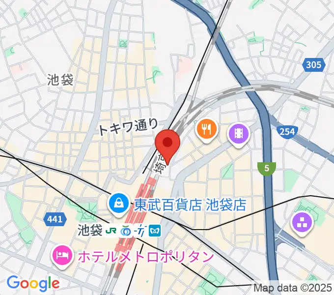 イシバシ楽器 池袋店の地図