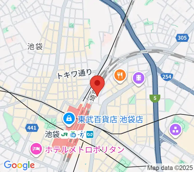 イシバシ楽器 池袋店の地図