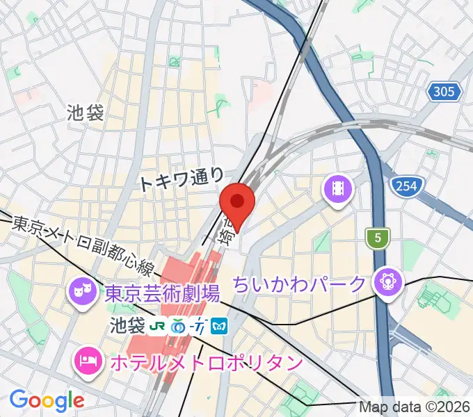 イシバシ楽器 池袋店の地図