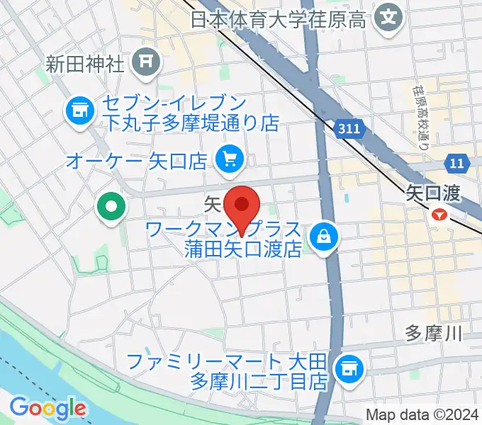 アマリリス音楽教室の地図