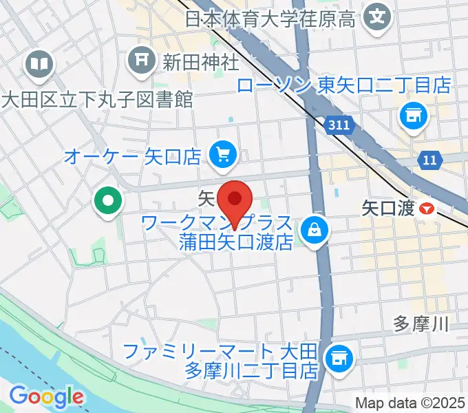 アマリリス音楽教室の地図