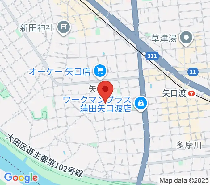 アマリリス音楽教室の地図