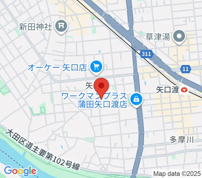 アマリリス音楽教室の地図
