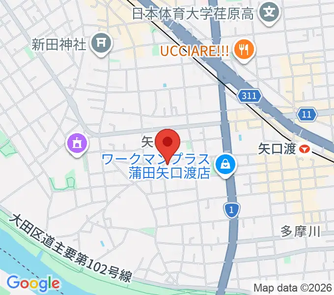 アマリリス音楽教室の地図