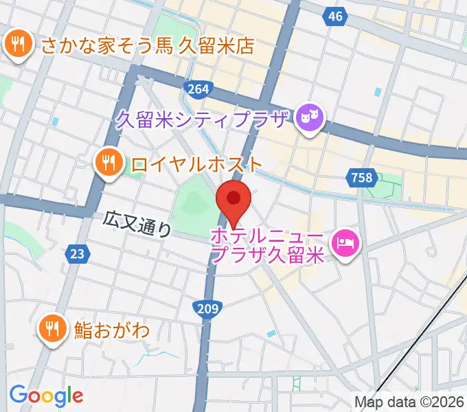 ピアノレッスンスタジオ シュラブルの地図
