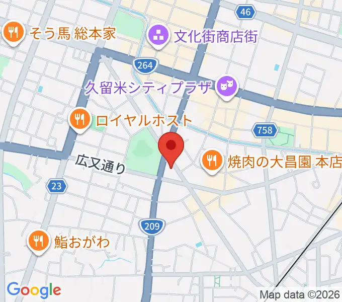 ピアノレッスンスタジオ シュラブルの地図