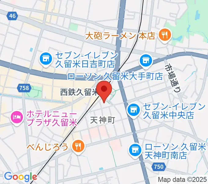 アイ＆カルチャ久留米の地図