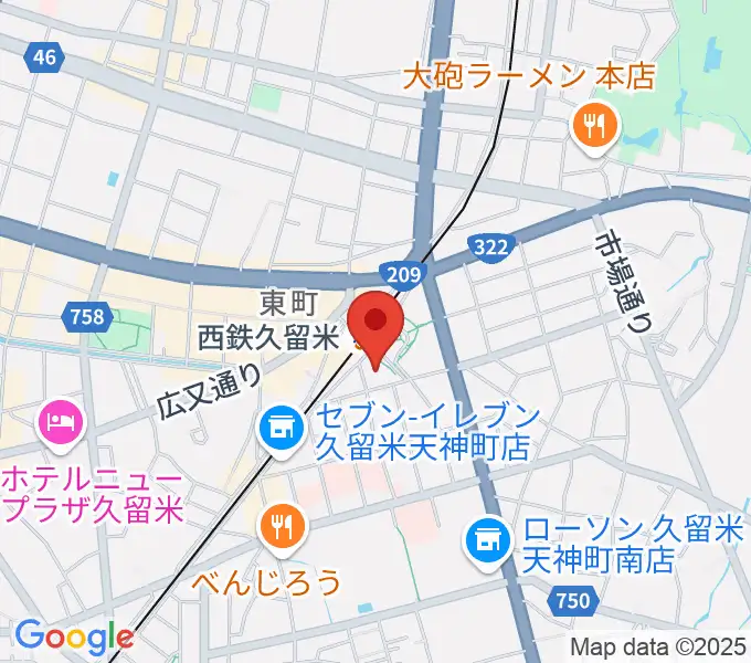 アイ＆カルチャ久留米の地図
