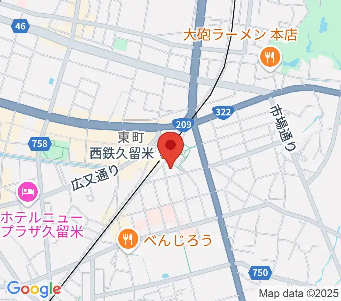 アイ＆カルチャ久留米の地図