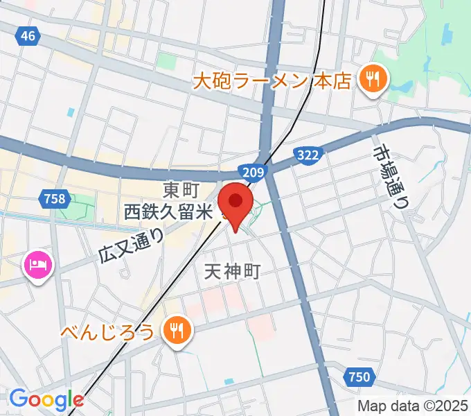 アイ＆カルチャ久留米の地図