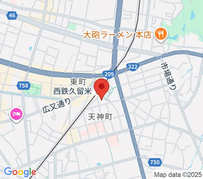 アイ&カルチャ久留米の地図