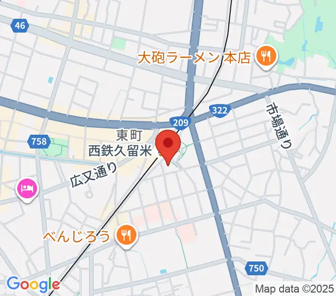アイ＆カルチャ久留米の地図
