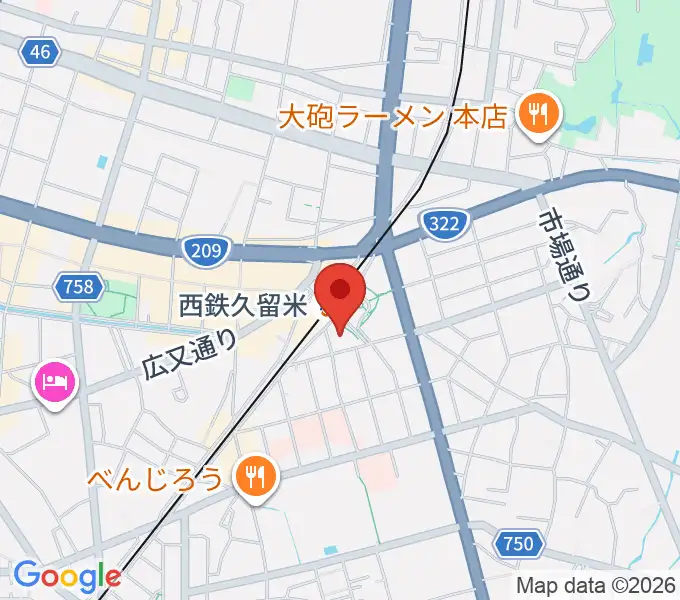 アイ&カルチャ久留米の地図
