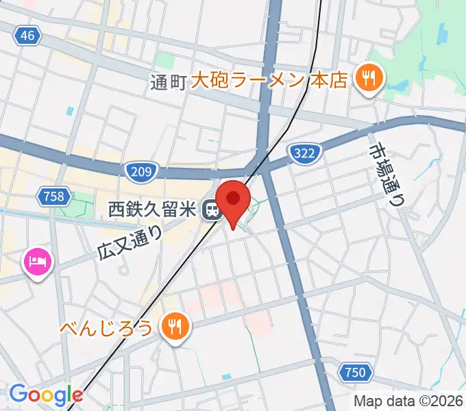 アイ＆カルチャ久留米の地図