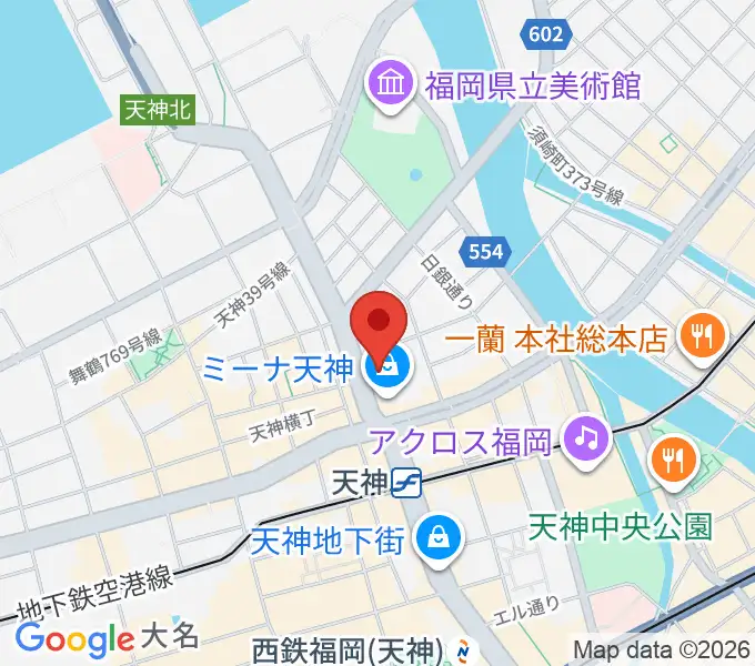 アイ＆カルチャ天神の地図