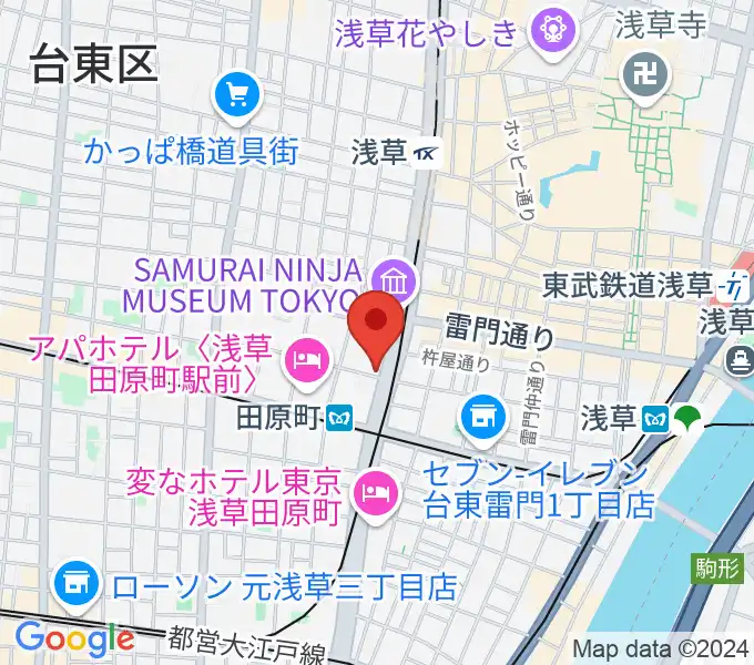 コマキ楽器 ジャパンパーカッションセンターの地図