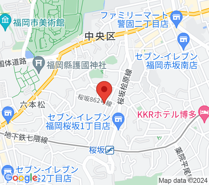 桜坂スタジオスタッフの場所